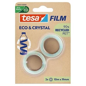 Ragasztószalag, 19 mm x 10 m, TESA "Eco&amp;Crystal", átlátszó