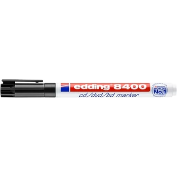 Alkoholos marker, CD/DVD, 0,5-1 mm, EDDING "8400", fekete