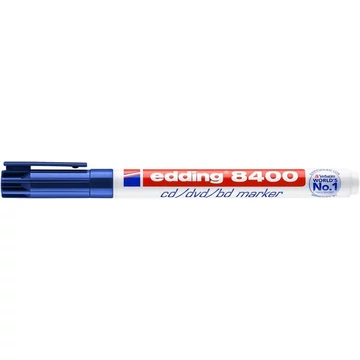 Alkoholos marker, CD/DVD, 0,5-1 mm, EDDING "8400", kék