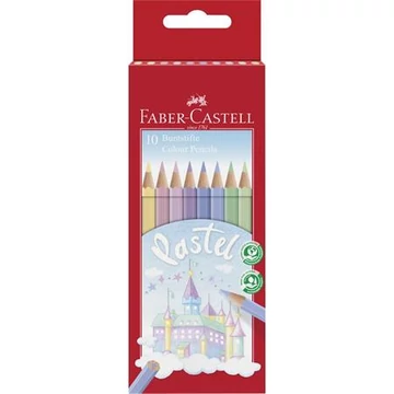 Színes ceruza FABER-CASTELL Pasztell hatszögletű 10db/készlet