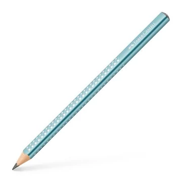 Grafitceruza, B, háromszögletű, FABER-CASTELL "Sparkle Jumbo",  metál óceánkék