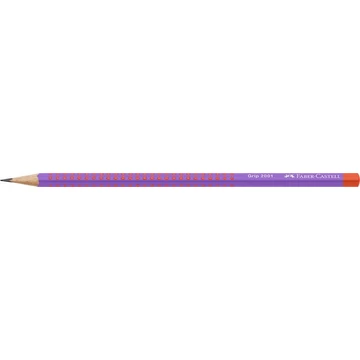 Grafitceruza, B, háromszögletű, FABER-CASTELL "Grip 2001 Flow", piros-lila