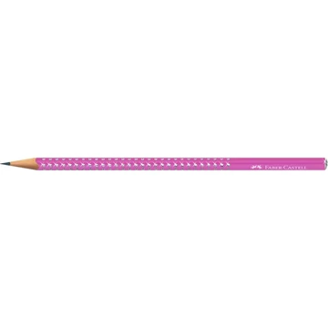 Grafitceruza, B, háromszögletű, FABER-CASTELL "Sparkle Aurora", fukszia
