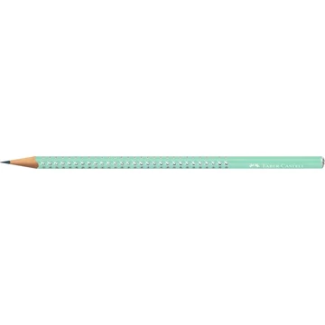 Grafitceruza, B, háromszögletű, FABER-CASTELL "Sparkle Aurora", mentazöld