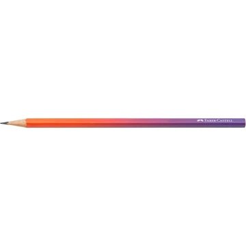 Grafitceruza, B, háromszögletű, FABER-CASTELL "Flow", piros-lila