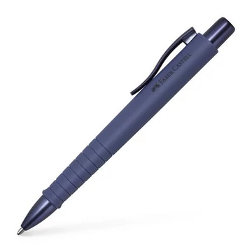 Golyóstoll, 0,7 mm, nyomógombos tolltest, kék alkonyat tolltest, FABER-CASTELL "Poly Ball Urban", kék