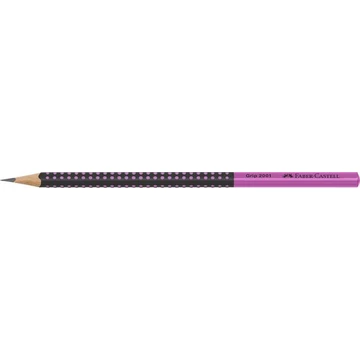 Grafitceruza, HB, háromszögletű, FABER-CASTELL "Grip 2001", fekete,rózsaszín