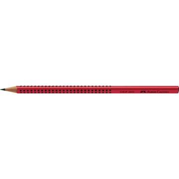 Grafitceruza, B, háromszögletű, FABER-CASTELL "Grip 2001", piros