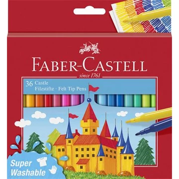 Filctoll készlet, FABER-CASTELL, 36 különböző szín "Castle"