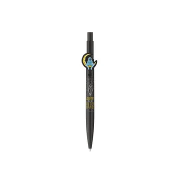 Golyóstoll, 0,8 mm, nyomógombos, ICO "Astronaut", fekete-fehér