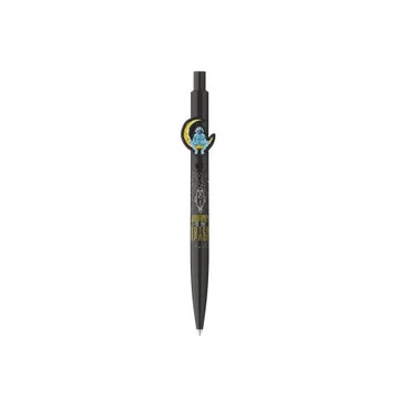 Golyóstoll, 0,8 mm, nyomógombos, ICO "Astronaut", fekete-fekete
