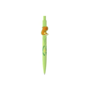 Golyóstoll, 0,8 mm, nyomógombos,  ICO "Capybara", pasztell zöld