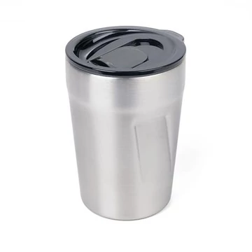 Termoszbögre, 300 ml, rozsdamentes acél, TROIKA "Cup-uccino", ezüst