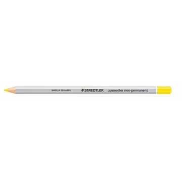 Színes ceruza, hatszögletű, mindenre író, lemosható (omnichrom), STAEDTLER "Lumocolor 108", sárga