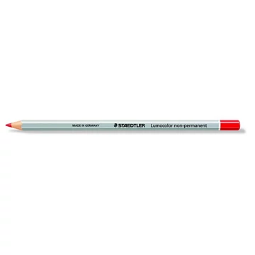 Színes ceruza, hatszögletű, mindenre író, lemosható, (omnichrom) STAEDTLER "Lumocolor 108", piros