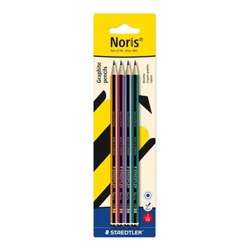 Grafitceruza készlet, HB, hatszögletű, STAEDTLER "Noris® 120 colour edition", 4 darab