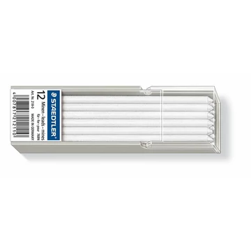 Jelölőkréta hegy, mindenre író, lemosható (omnichrom), STAEDTLER "Lumocolor 218", fehér, 12szál/doboz