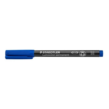 Alkoholos marker, OHP, 1 mm, STAEDTLER "Lumocolor 317", kék
