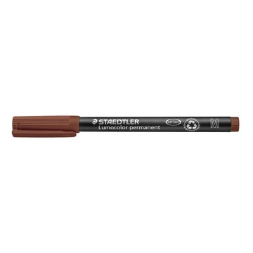 Alkoholos marker, OHP, 1 mm, STAEDTLER "Lumocolor 317 M", barna
