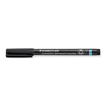 Textil jelölő alkoholos marker, F, kúpos, STAEDTLER "Lumocolor Laundry 319 LM", fekete