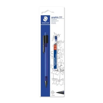 Nyomósirón és grafitbél, 0,5mm, STAEDTLER "Graphite 777", vegyes színek, 2db/bliszt