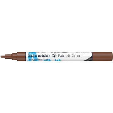 Akril marker, 2 mm, SCHNEIDER "Paint-It 310", barna