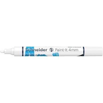 Akril marker, 4 mm, SCHNEIDER "Paint-It 320", fehér