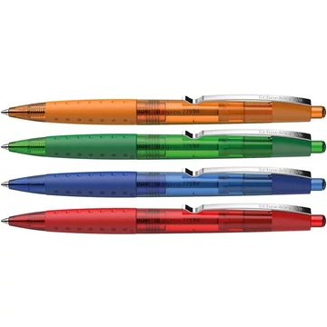 Golyóstoll, 0,5mm, nyomógombos, SCHNEIDER "Loox", kék, 20db/cs
