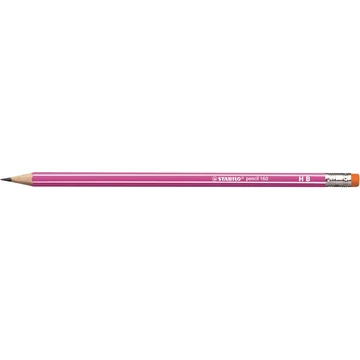 Grafitceruza radírral, HB, hatszögletű, STABILO "Pencil 160", rózsaszín