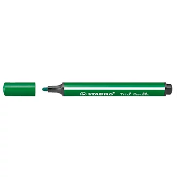 Filctoll, 1,5-2 mm, rugós hegy, STABILO "Trio Scribbi", zöld