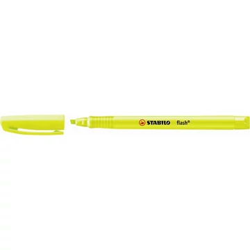 Szövegkiemelő, 1-3,5 mm, STABILO "Flash", sárga
