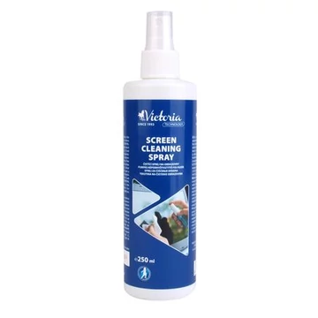 Tisztítófolyadék, képernyőhöz, antisztatikus, pumpás, 250 ml, VICTORIA