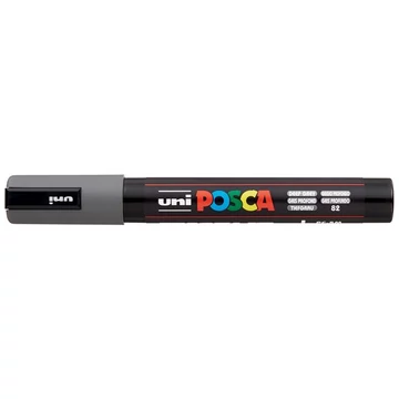Dekormarker, 1,8-2,5 mm, UNI "Posca PC-5M", mély szürke