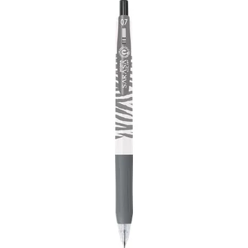 Zseléstoll, 0,33 mm, nyomógombos, csíkos test, ZEBRA "Sarasa Clip Pastel", pasztellfekete