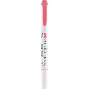 Szövegkiemelő, 1,0/3,5 mm, kétvégű ZEBRA "Mildliner Cool &amp; Refined" piros