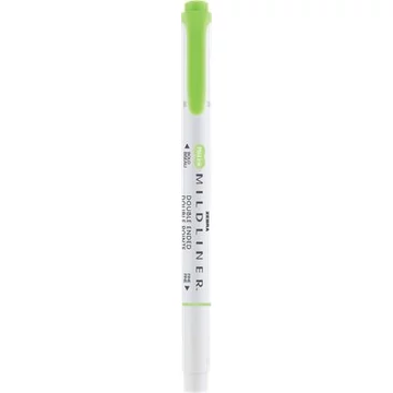 Szövegkiemelő, 1,0/3,5 mm, kétvégű ZEBRA "Mildliner Cool & Refined" zöld