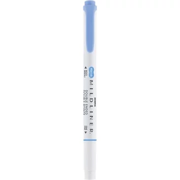 Szövegkiemelő, 1,0/3,5 mm, kétvégű ZEBRA "Mildliner Cool &amp; Refined" kék