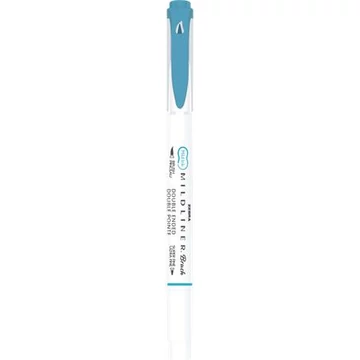 Ecsetirón, kétvégű ZEBRA "Mildliner Warm", füstkék