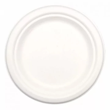 Lapostányér átmérő 22,5 cm komposztálható cukornád, papír natúr 125 db/cs