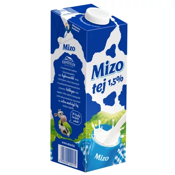 Tartós tej, visszazárható dobozban, 1,5%, 1 l, MIZO