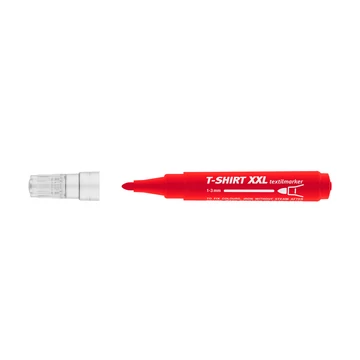 Textilmarker, 1-3 mm, kúpos, ICO "XXL T-Shirt", piros