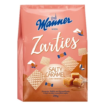 Töltött ostya MANNER Zarties sós-karamellás 200 g