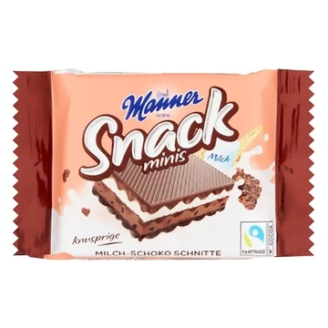 Töltött ostya MANNER csokoládés és tejszínes 25 g