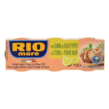 Tonhalkonzerv RIO MARE olívaolajban citrommal és borssal 3x65 g