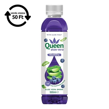 Üdítőital szénsavmentes QUEEN Aloe Vera Áfonya 0,5L DRS