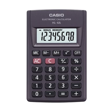 Zsebszámológép, 8 számjegy, CASIO "HL-4T"