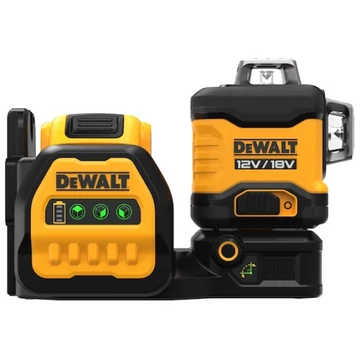 DEWALT Keresztlézer, 12/18 V XR, 3x360 vonal, zöld, 2Ah