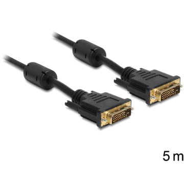 DeLock Cable DVI 24+1 male gt; male 5m