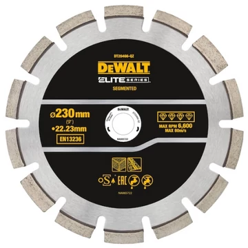 DEWALT Vágótárcsa, Elite Diamond, 230 mm, aszfalt
