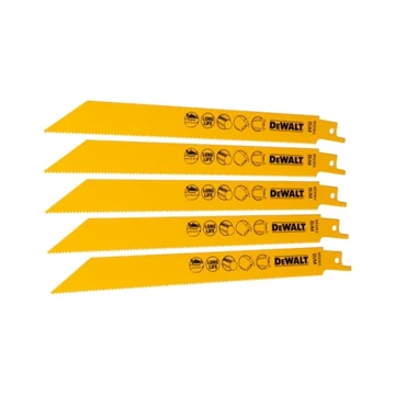 DEWALT Orrfűrészlap, 203mm, 5db, fém, 3-8mm, kettősfém